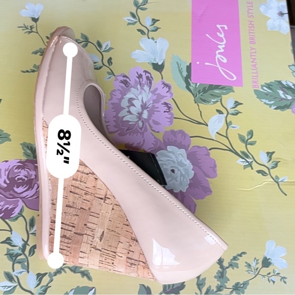 Heels peep toe wedge platform nude heels NWT attention size 10 - Picture 10 of 13